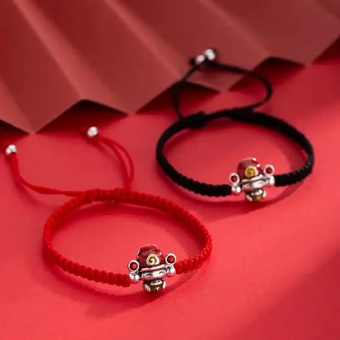 Buddha Stones God of Wealth Handmade Thread Luck Strength Braid Bracelet