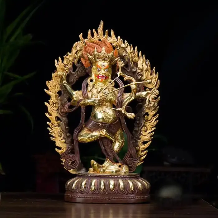 Buddha Stones Kurukulla Buddha Figurine Serenity Copper Statue Home Decoration