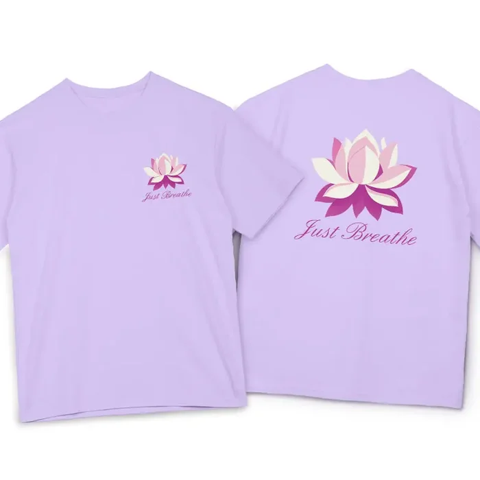 Buddha Stones Lotus Just Breathe Tee T-shirt