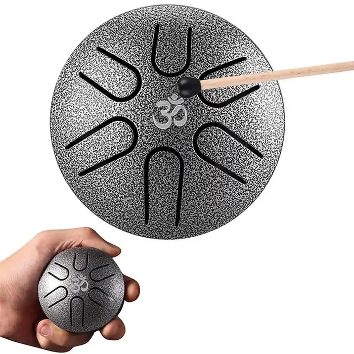 Buddha Stones Mini Steel Tongue Drum 3 Inch Sound Healing Drum Kit