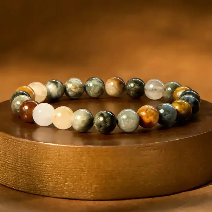 Buddha Stones Natural Eagle‘s Eye Stone Confidence Positive Bracelet