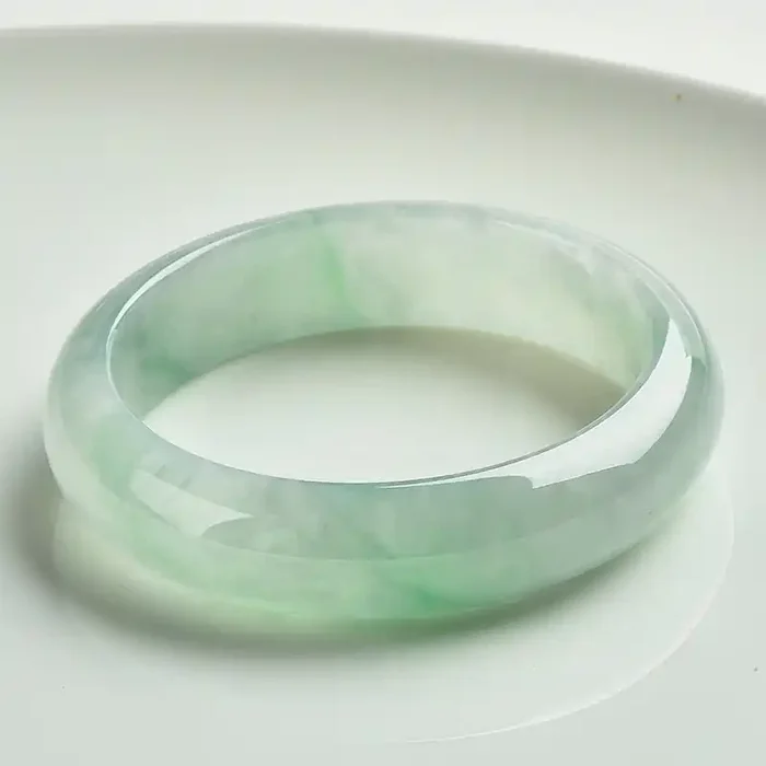 Buddha Stones Natural Jade Prosperity Wealth Luck Bangle Bracelet