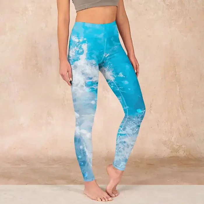 Buddha Stones Ocean Waves Fish Gym Leggings Women‘s Yoga Pants