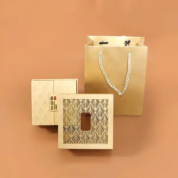 Buddha Stones Retro Jewelry Storage Feather Pattern Box Gift Box