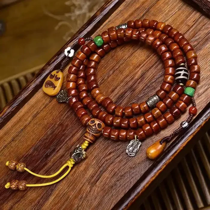 Buddha Stones Tibet 108 Beads Bone Beads Dzi Bead Strength Mala