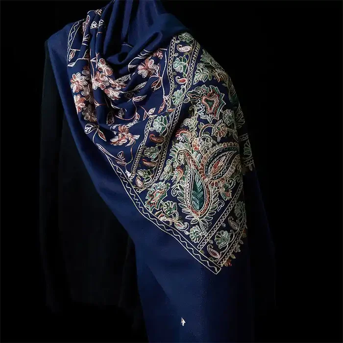 Buddha Stones Winter Brown-beige Small Flower Vine Cashew Flower Pattern Tassel Cozy Scarf Shawl