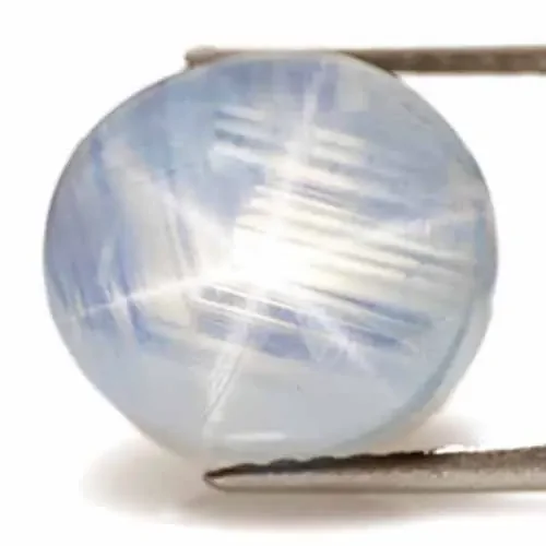 Burma Blue Star Sapphire, 17.26 Carats, Aqua Blue Oval
