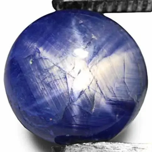 Burma Blue Star Sapphire, 19.52 Carats, Dark Blue Round