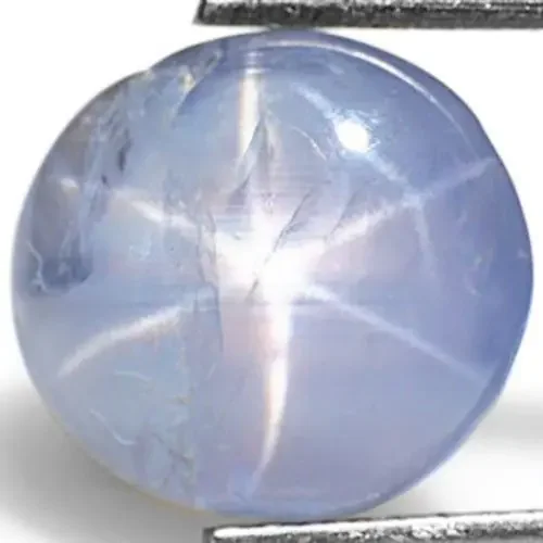 Burma Blue Star Sapphire, 6.24 Carats, Sky Blue Round