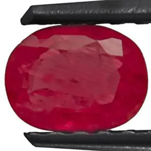 Burma Ruby, 0.84 Carats, Dark Pink Oval