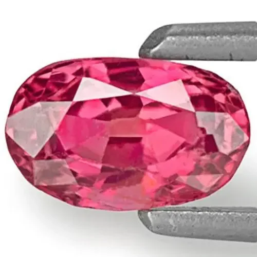 Burma Spinel, 0.62 Carats, Vivid Orangy Pink Oval