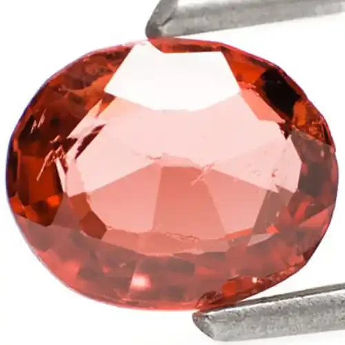 Burma Spinel, 0.69 Carats, Orangish Red Oval
