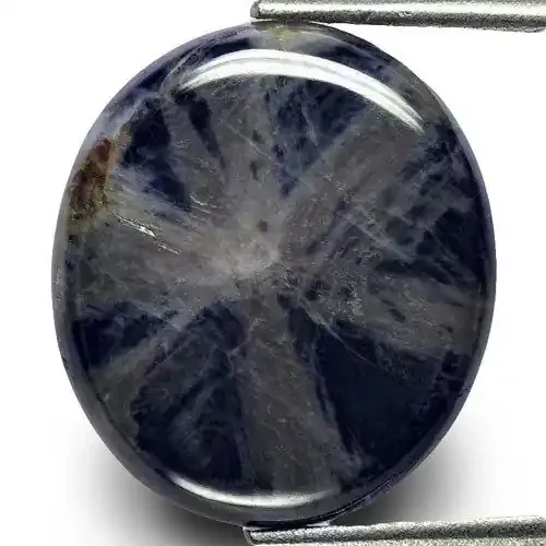 Burma Trapiche Sapphire, 13.28 Carats, Blue Oval