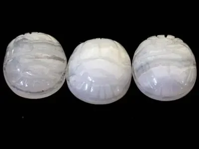 CABOCHON BLUE LACE AGATE SCARAB 10.7 CARATS 3PCS RO2938