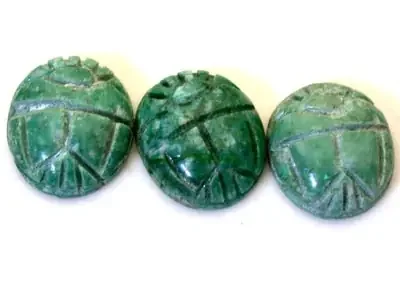 CABOCHON CHRYSOCOLLA SCARAB 9.6 CARATS 3PCS RO2746
