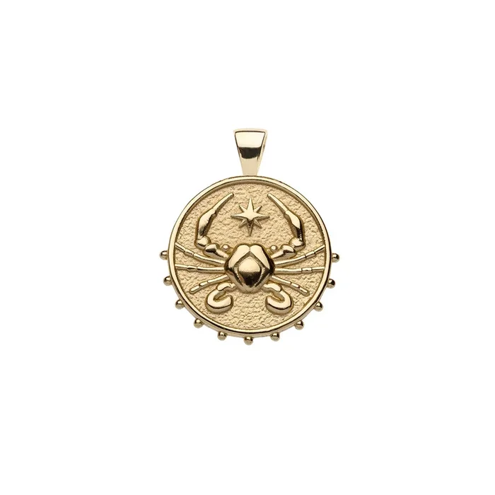 CANCER JW Small Zodiac Pendant Coin – Jun 21 – Jul 22