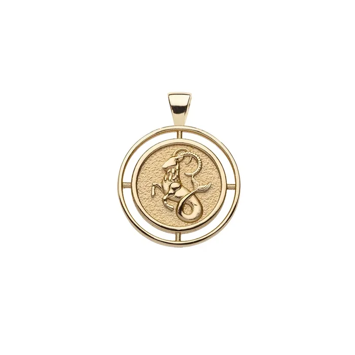 CAPRICORN JW Small Zodiac Pendant Coin – Dec 22 – Jan 19