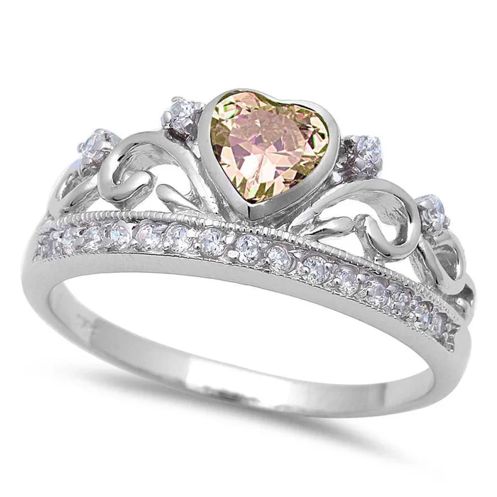 Bague Cœur Cornaline Argentée