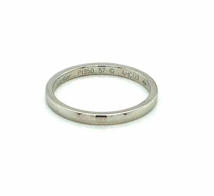 Cartier Platinum Wedding Band Ring – Size 8
