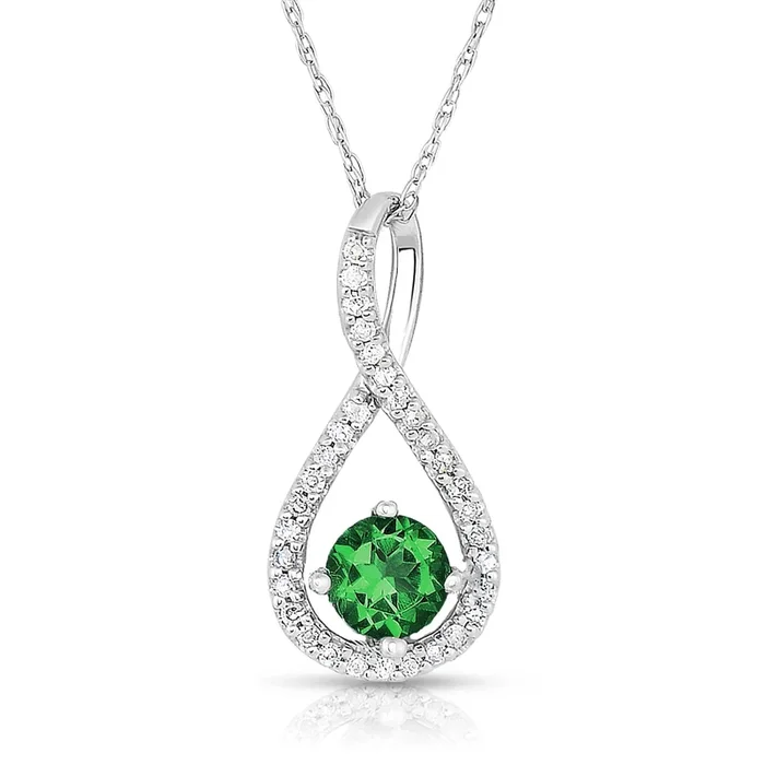 Cascadedrop Emerald Twist Pendant