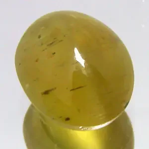 CAT‘S EYE APATITE 4.75 CARAT WEIGHT OVAL CABOCHON STUNNING