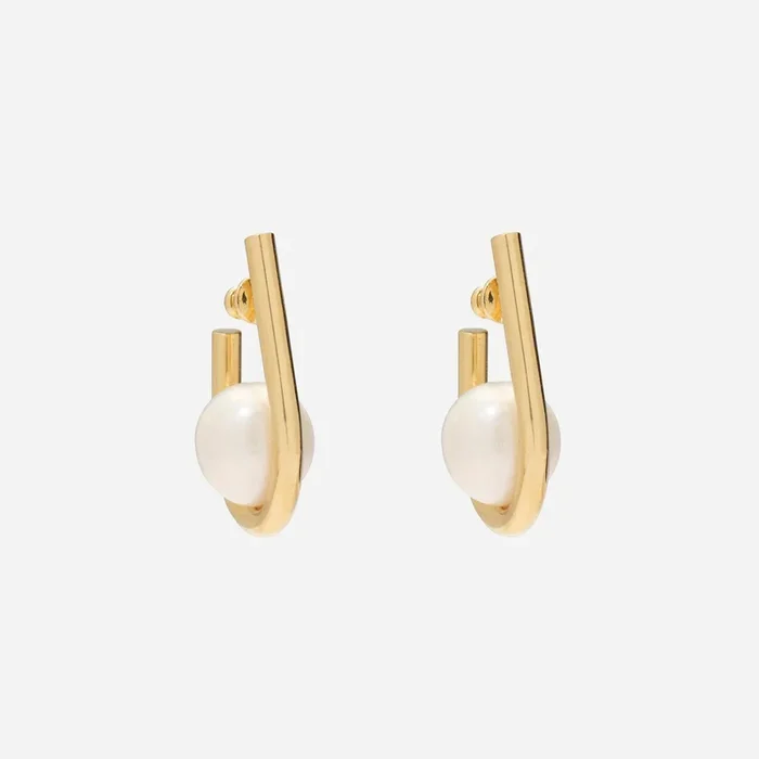 Chaise Earrings in Gold