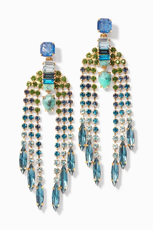 Chandelier Earrings – Blue/Multi