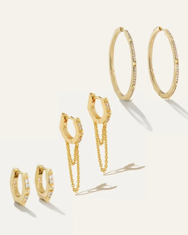 Charlotte Gold 3-Hoop Statement Bundle