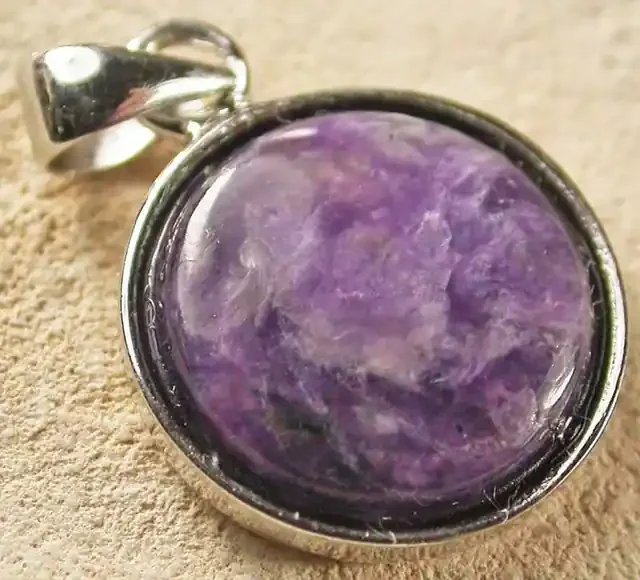 CHAROITE SILVER PENDANT 7.55 CTS