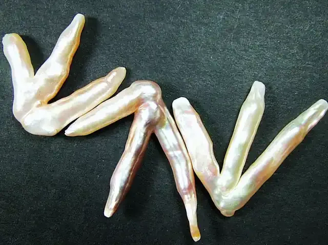 ‘CHICKEN FEET‘ KESHI PEARLS -HIGH LUSTER 40CTS [PF412]