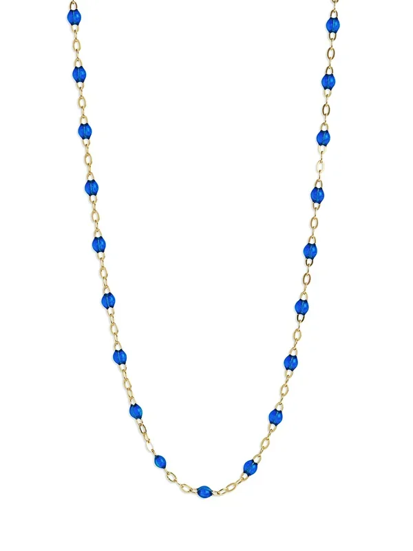 Classic Gigi Sapphire Resin Yellow Gold Necklace