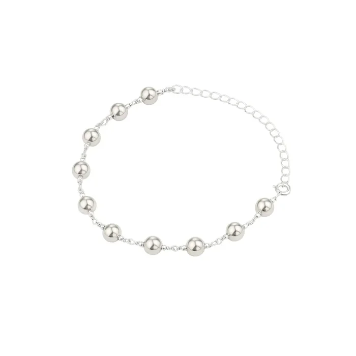 Classic Silver Bead Ganthan Bracelet
