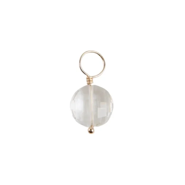 Clear Quartz – Facected Flat Gemstone Charm