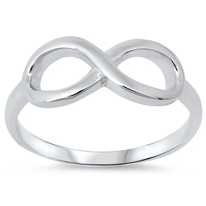 CLOSEOUT!Plain Infinity .925 Sterling Silver Ring