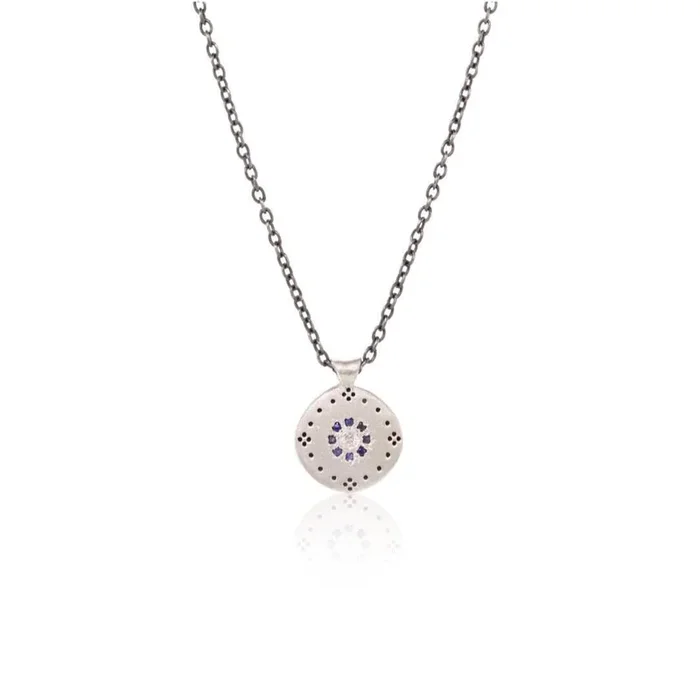 Cluster Pendant with Sapphire Floret