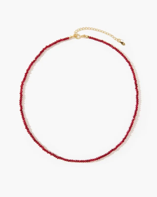 Collar mini de cuentas carnelian