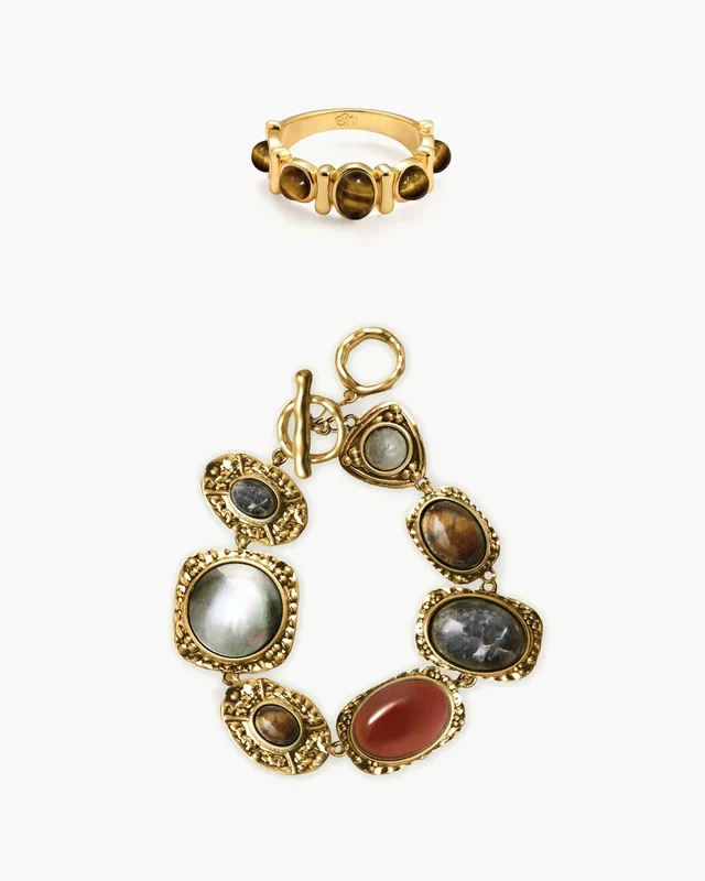 Conjunto de pulsera Atenea y anillo de banda