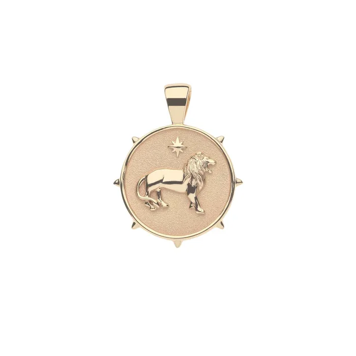 COURAGE JW Small Pendant Coin in Solid Gold