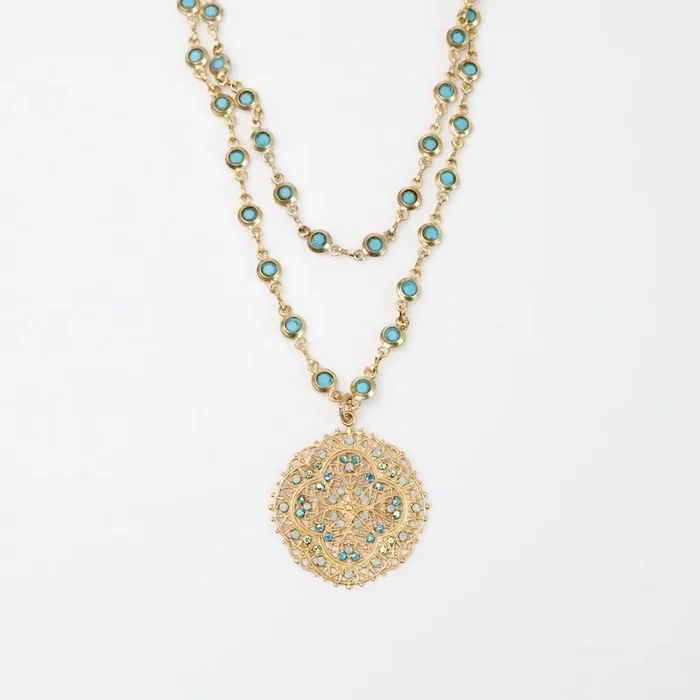 Crystal Medallion Necklace