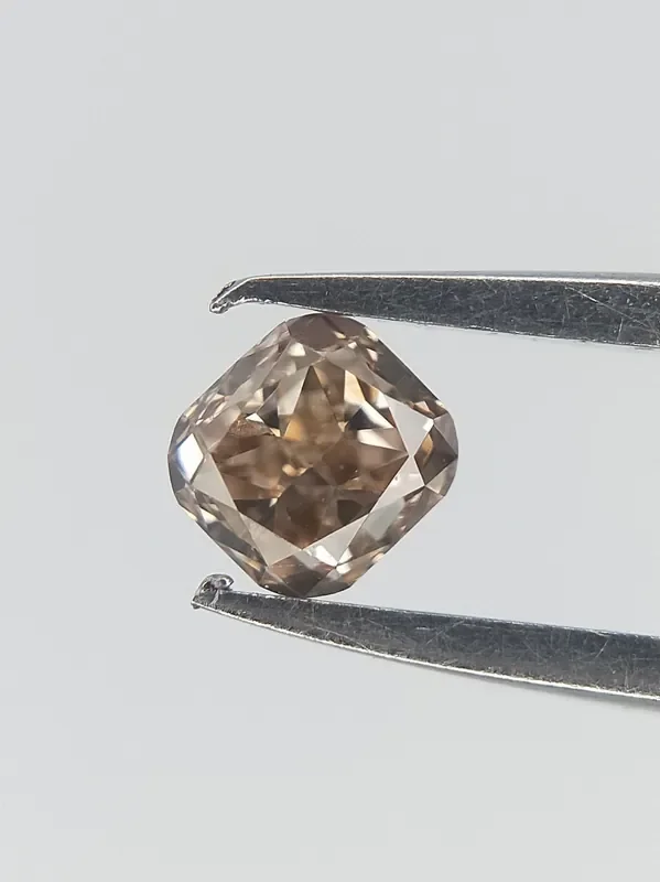 Cushion Brilliant Cut Diamond , Diamond For Jewelry Brown Diamonds 0.09 CTS