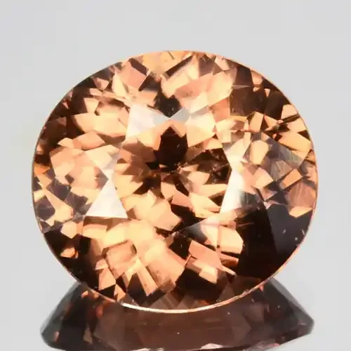 ~CUSTOM CUT~ 4.52 Cts Natural Honey Brown Zircon Oval Cut Tanzania