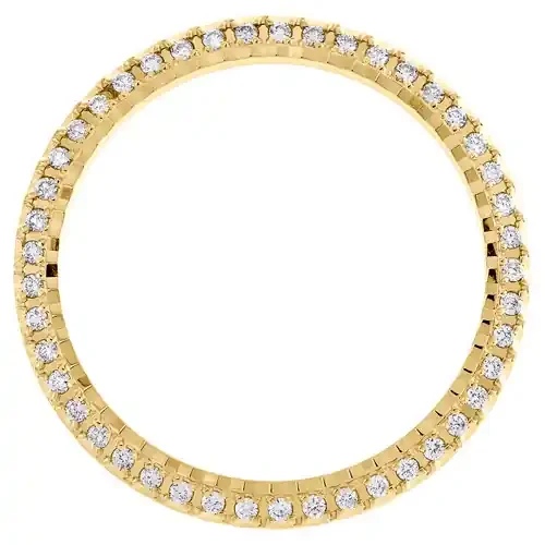 Custom U-Cut Fluted Diamond Bezel For Rolex Date Just 36 Fits 36mm Watch 0.85 CT.