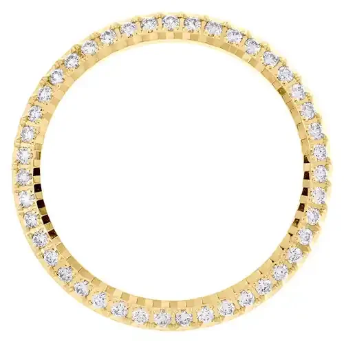 Custom U-Cut Fluted Diamond Bezel For Rolex DateJust 36 Fits 36mm Watch 1.50 CT.