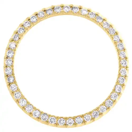 Custom U-Cut Prong Set Diamond Bezel For Rolex DateJust Fits 36mm Watch 2.10 CT.