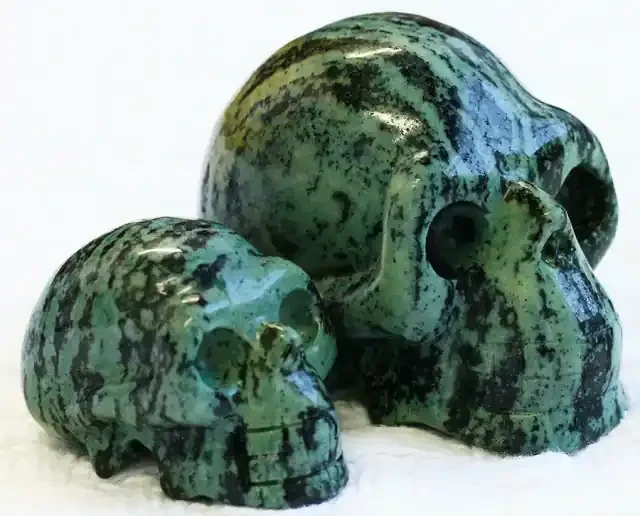 Cute Veined Jasper family Gemstone Skull PPP 1360