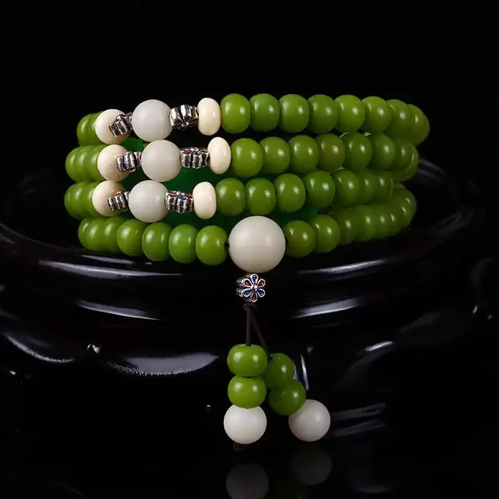 Cyan Bodhi Seed Mala 108 Beads Success Bracelet Necklace (Extra 30% Off USE CODE FS30)