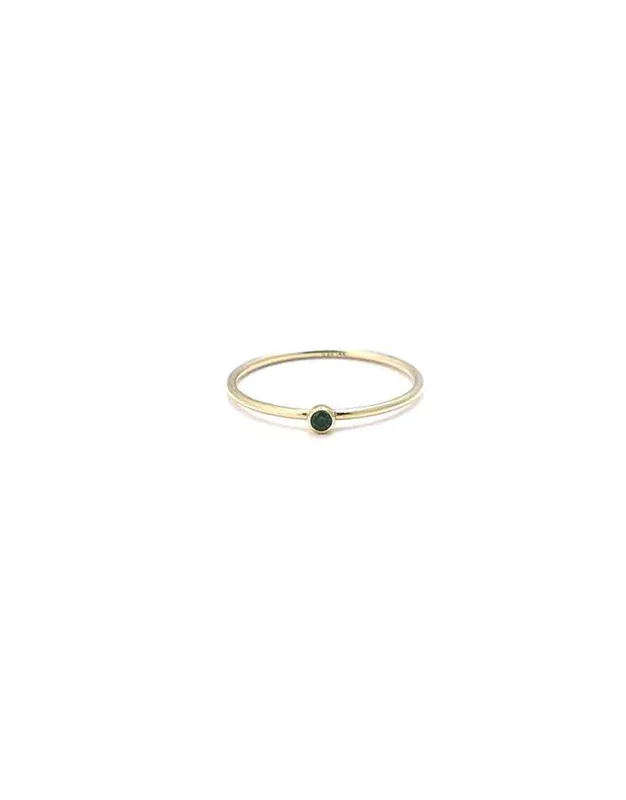 Dainty Golden Birthstone Rings