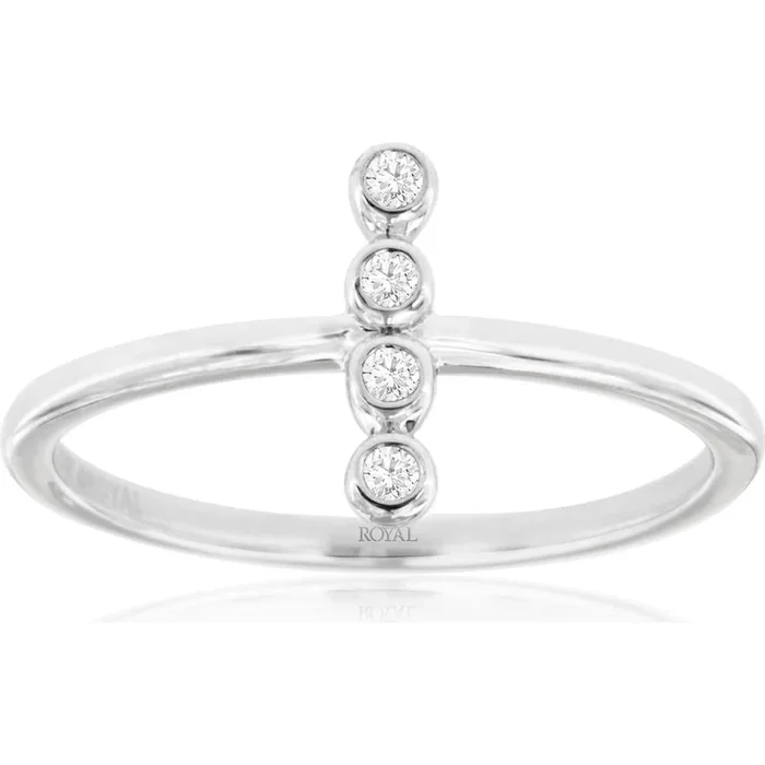 Dazzling 14K White Gold Diamond Ring – Timeless Elegance