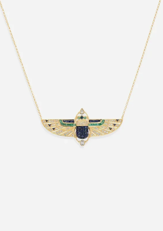 Deco Scarab Necklace