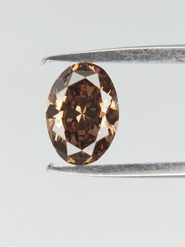 Deep Brown Colour Diamond , Oval Brilliant Cut , 0.23 cts